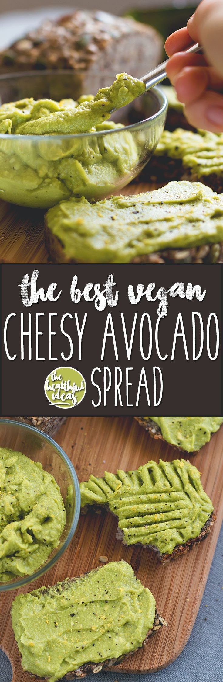 The Best Cheesy Vegan Avocado Spread – healthy and delicious spread you can whip up in a matter of minutes. I love this recipe!