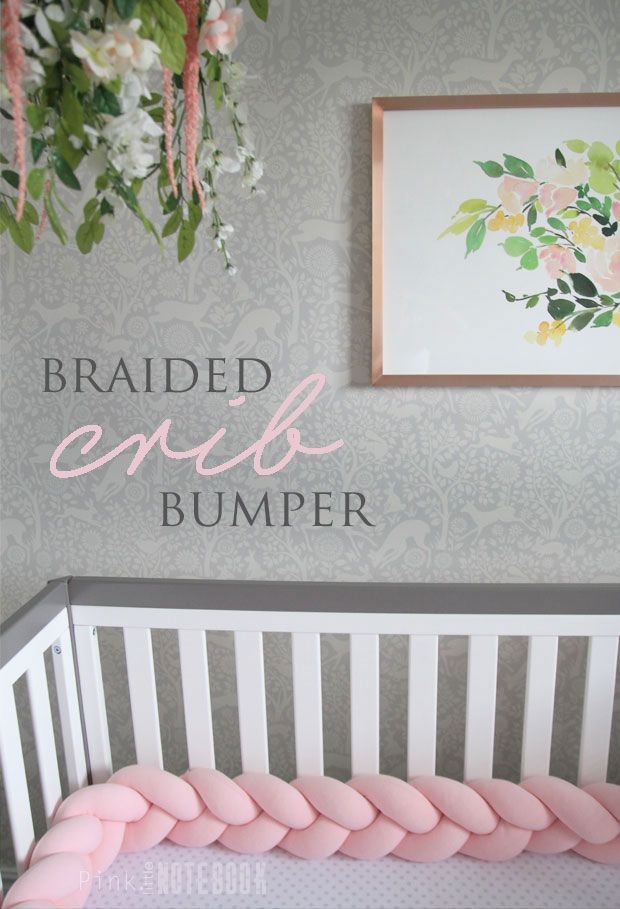 The Perfect Braided Crib Bumper from Juju & Jake / nursery decor via Pink Little Notebook