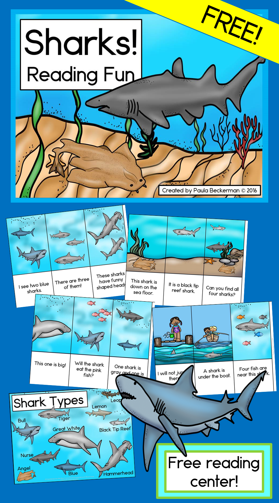 This “jawsome” FREE resource is a great activity for your ocean theme or shark week lesson plans! Students read sentences about