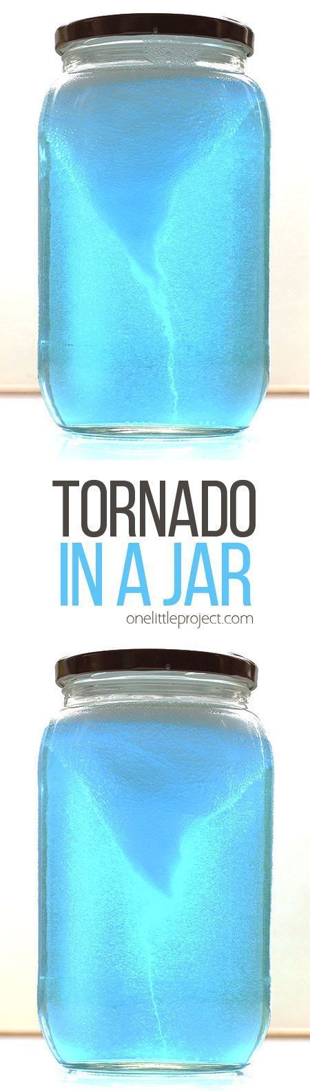 This tornado in a jar experiment is crazy simple, but it’s SO COOL to watch! It takes less than five minutes to put together.