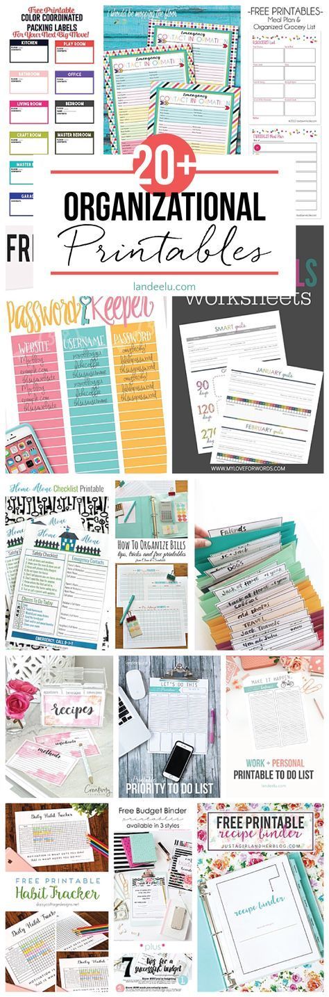 TONS of awesome organizational printables to keep track of everything!