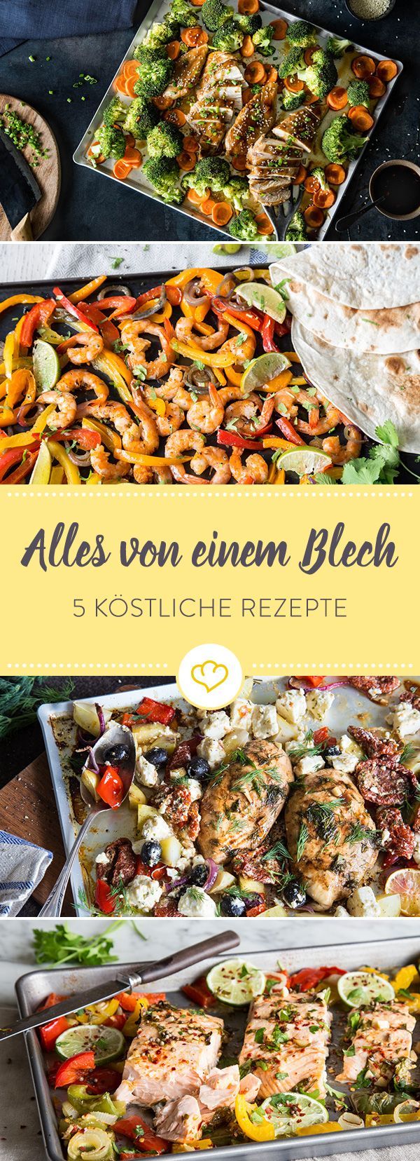 Um diese köstlichen Rezepte zu zaubern, braucht nur alles auf dein Blech tun und dann ab damit in den Ofen, kurz warten und ohne