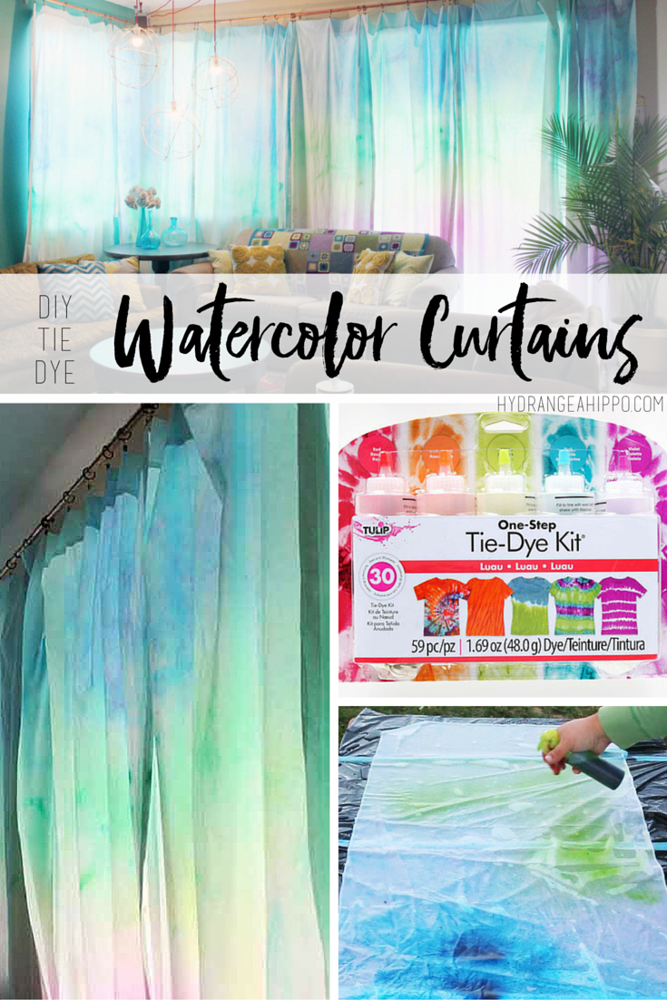 Watercolor curtains are easier than you think ! Check out this video turotial with tips on createing these curtains, finding