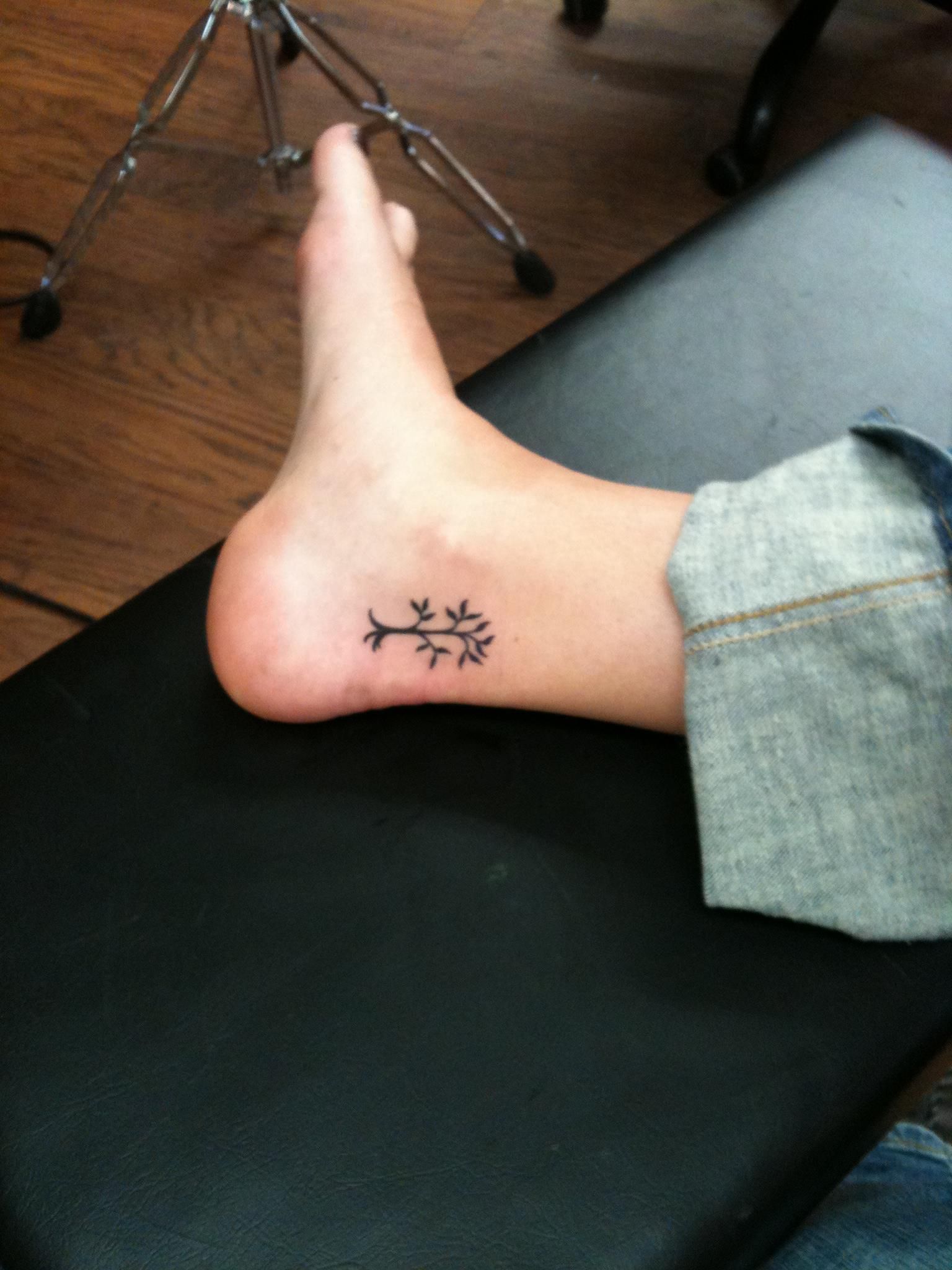 Yes! Right in that soft spot of the inside ankle…tree ankle tattoo