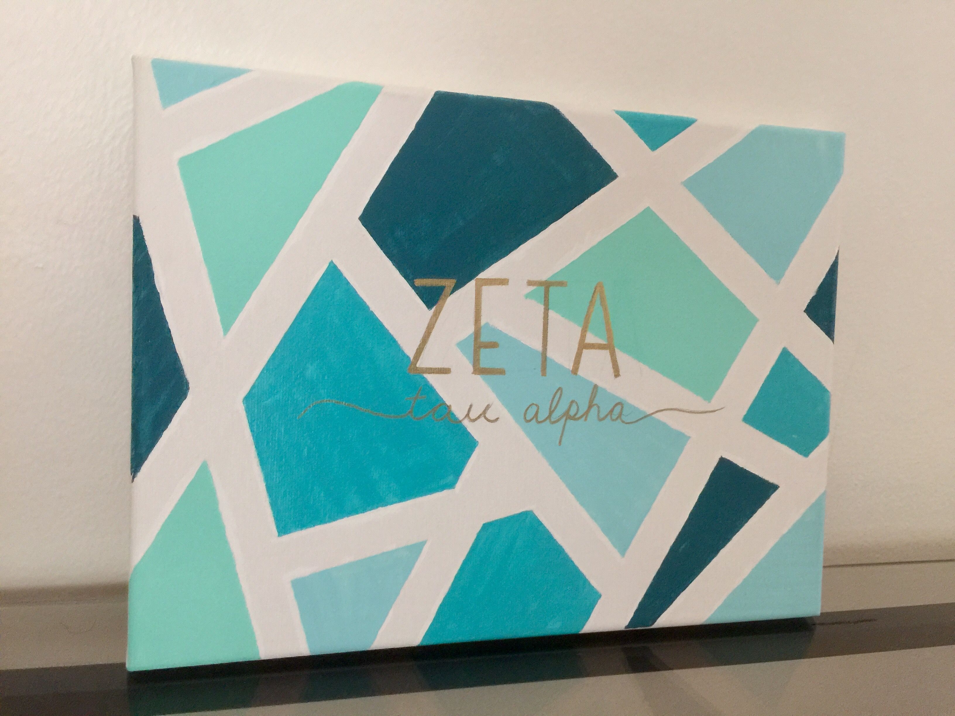 Zeta tau alpha painted canvas