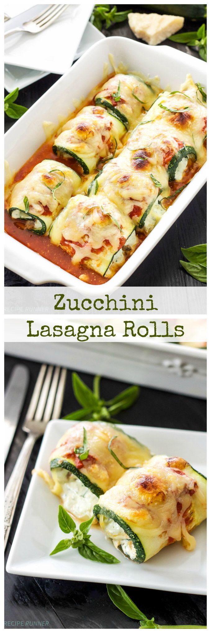 Zucchini Lasagna Rolls | Use zucchini instead of pasta in this healthy, gluten free lasagna recipe!: