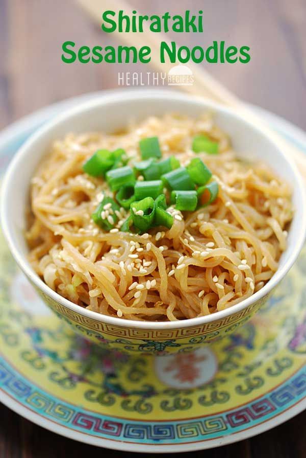 1 (7oz) bag Miracle Noodles, angel hair 1 teaspoon sesame seeds 1 tablespoon tahini (sesame paste) 1 tablespoon light soy sauce 1