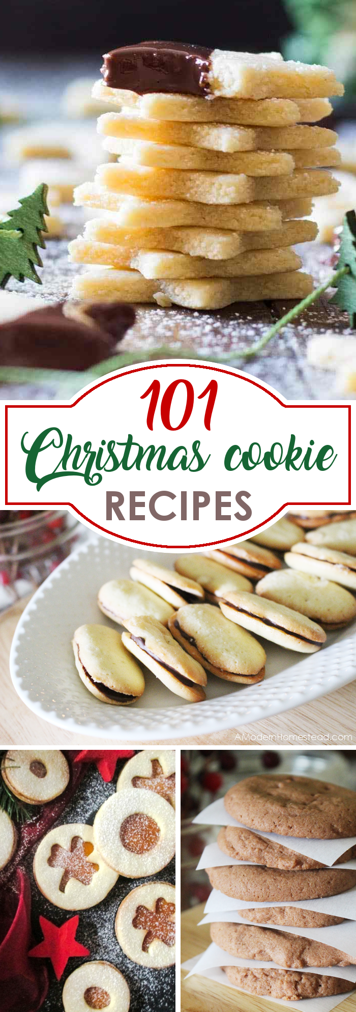 101 Christmas Cookie Recipes to get you in the holiday spirit and help you find the perfect cookie for cookie exchange parties!