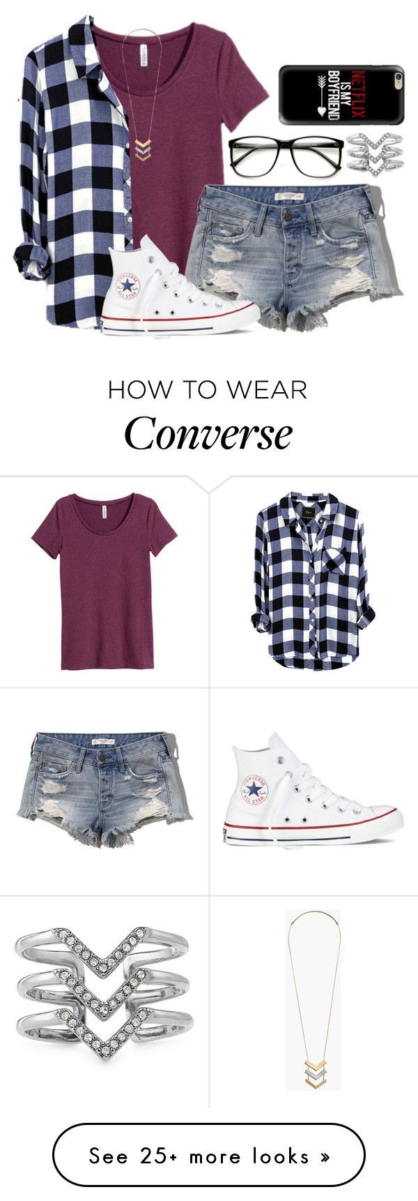“11:11 wish (I wish for you btw)” by dejonggirls on Polyvore featuring H&M, Abercrombie & Fitch, Converse, Casetify, Stella & Dot,