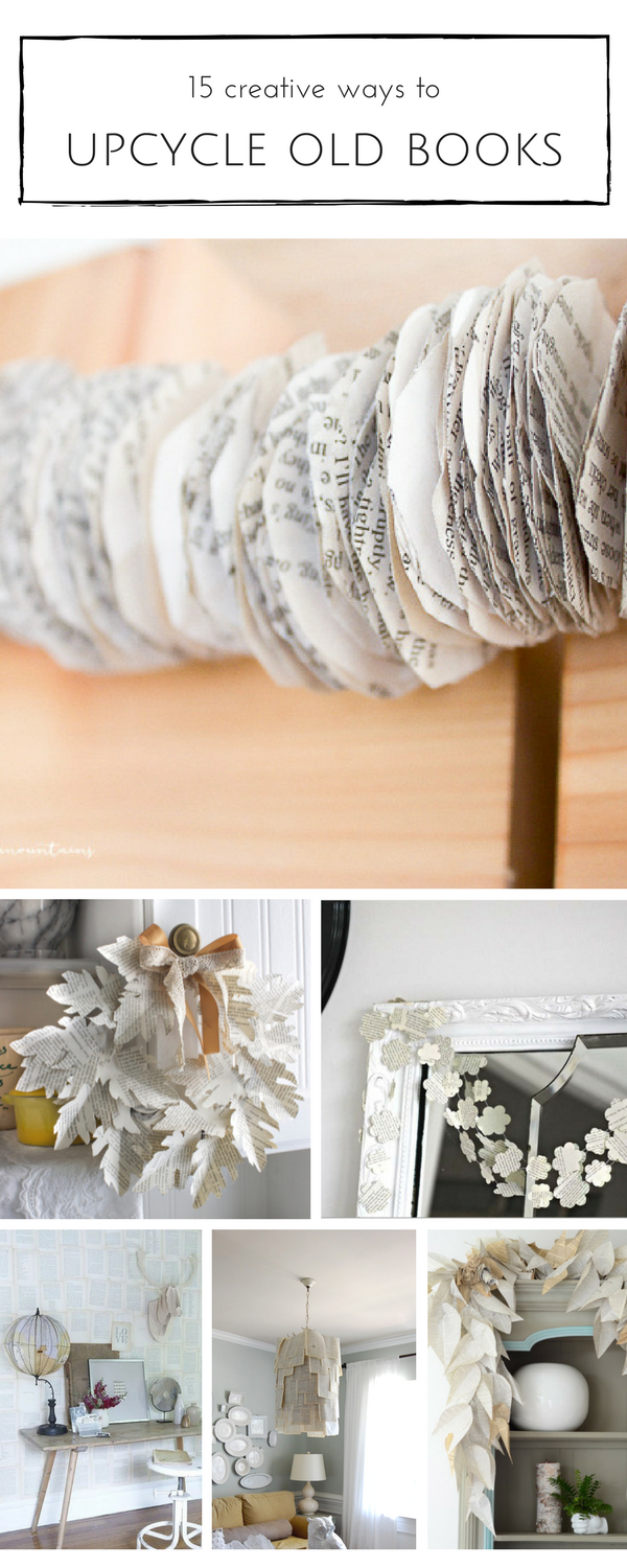 15 inexpensive and creative crafts to make with old books! | www.makingitinthemountains.com