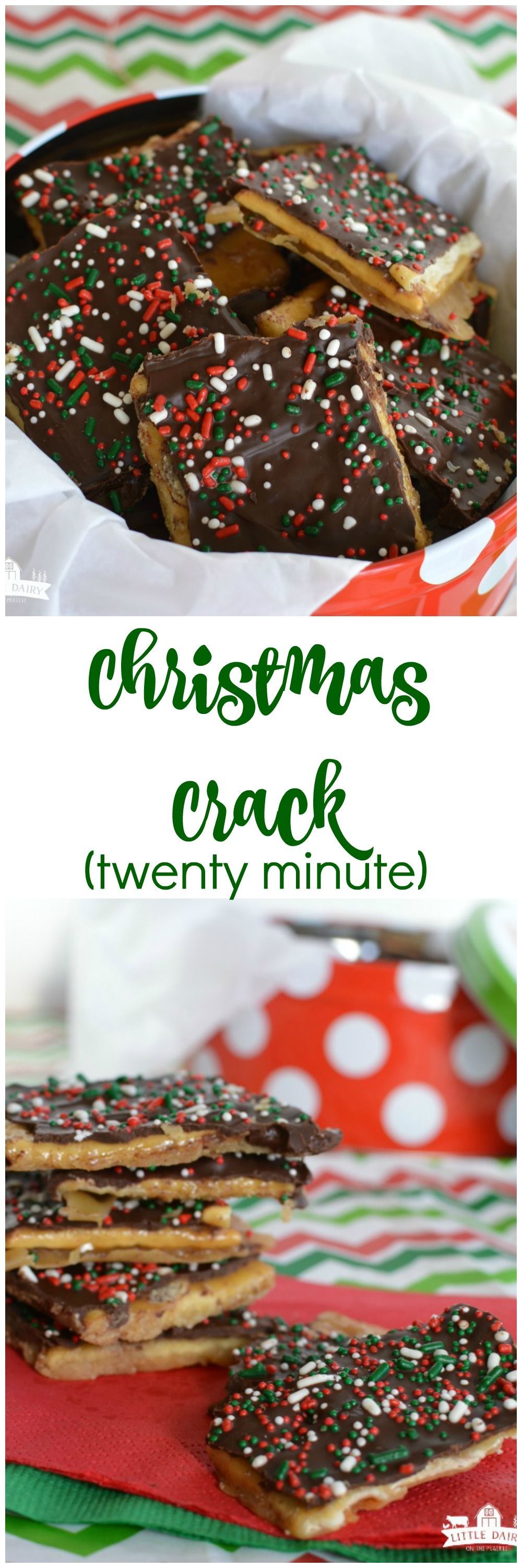 20 Minute Christmas Crack! If you are nervous to make full blown toffee you need to try this. It’s only takes five ingredients and