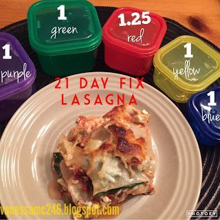 21 Day Fix Lasagna! Cheesy and delicious comfort food, clean eating dish!! Going into the weekly dinner rotation!