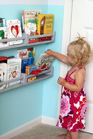 $4 ikea spice rack book shelves – behind the door…I love that it’s making use of wasted space