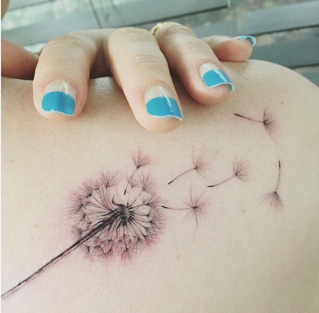 Afbeeldingsresultaat voor watercolor dandelion tattoo