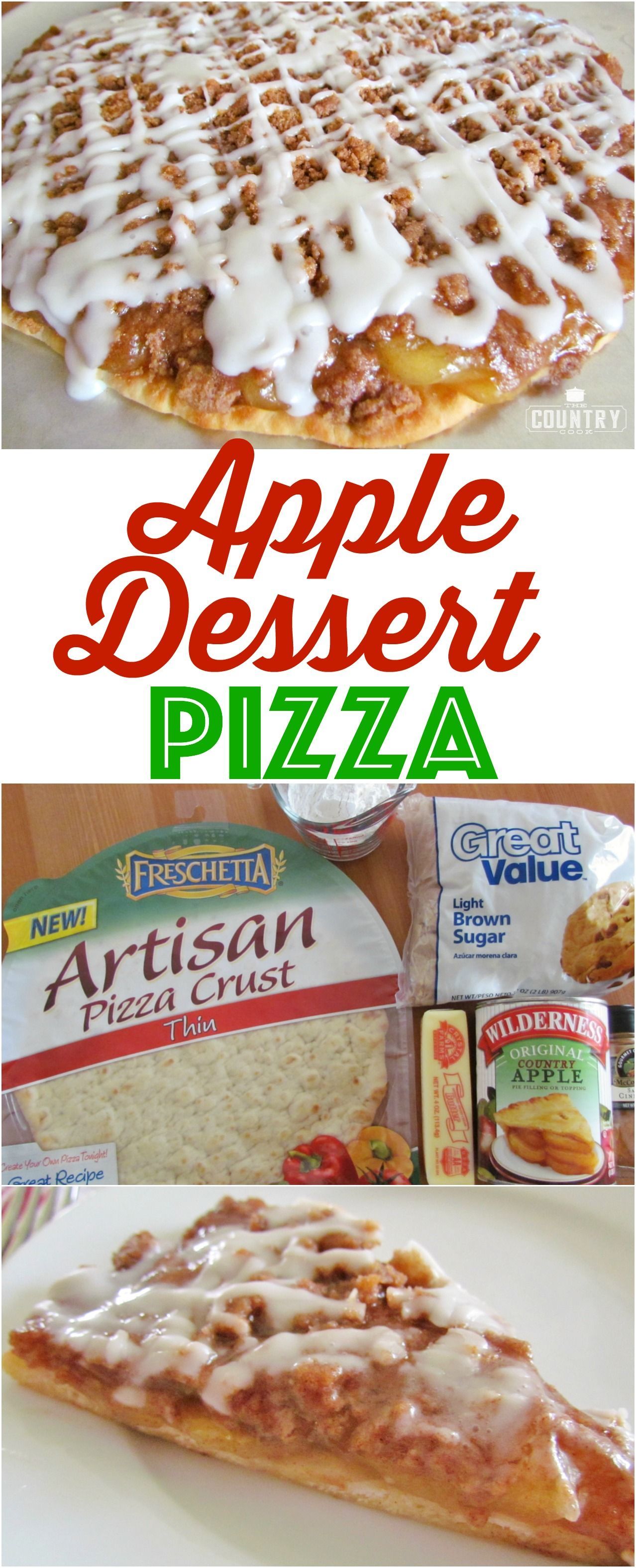 Apple Dessert Pizza recipe from The Country Cook