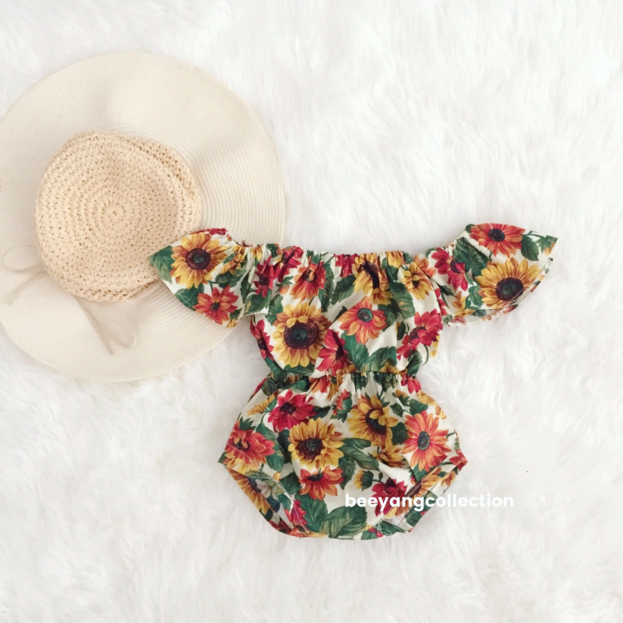 Baby Girl Romper, baby girl clothes, Baby Romper, Photography prop, Baby Bodysuit, Vintage Boho romper, Birthday outfit,