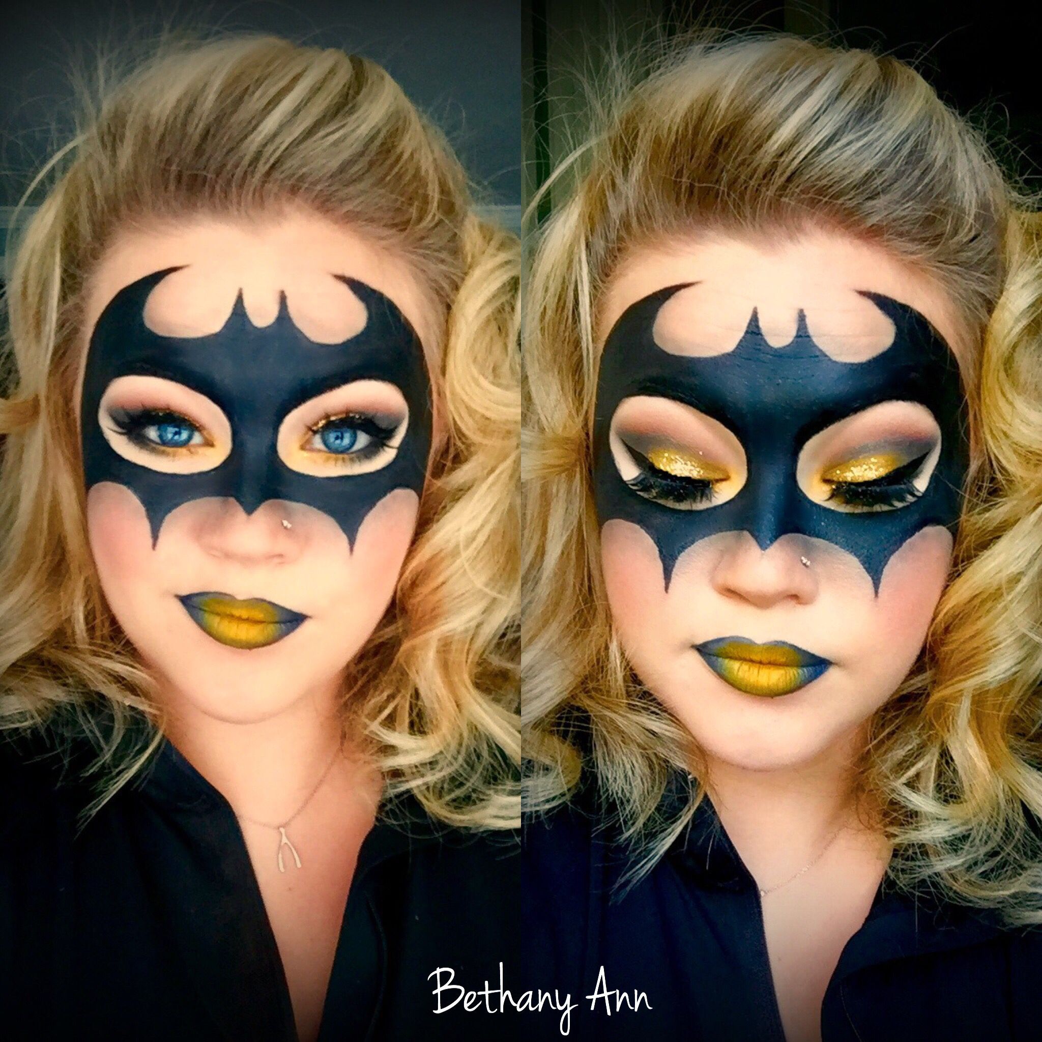 Bat Man Halloween Makeup
