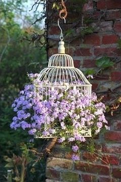 birdcage with flowers……I already have the birdcage!  def on my WILL DO list!!