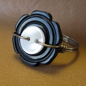 Button Ring! For old times sake! 1st piece of jewelry I ever made!!! A button ring!