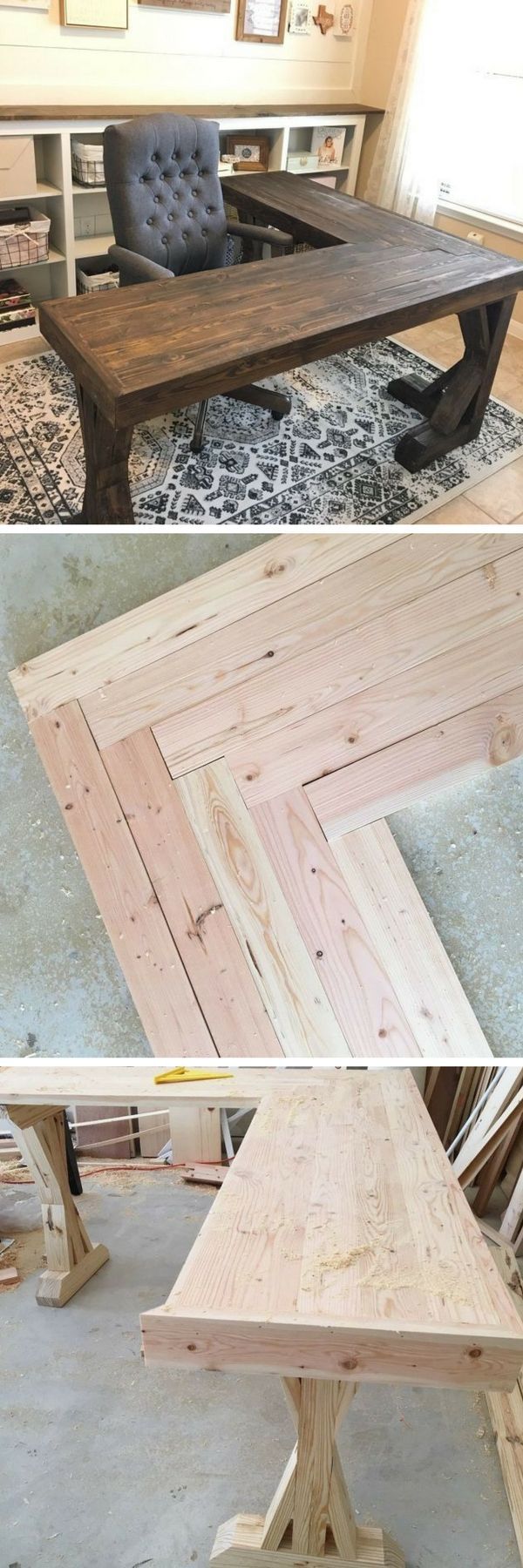 Check out the tutorial how to build a DIY l-shaped farmhouse desk @istandarddesign