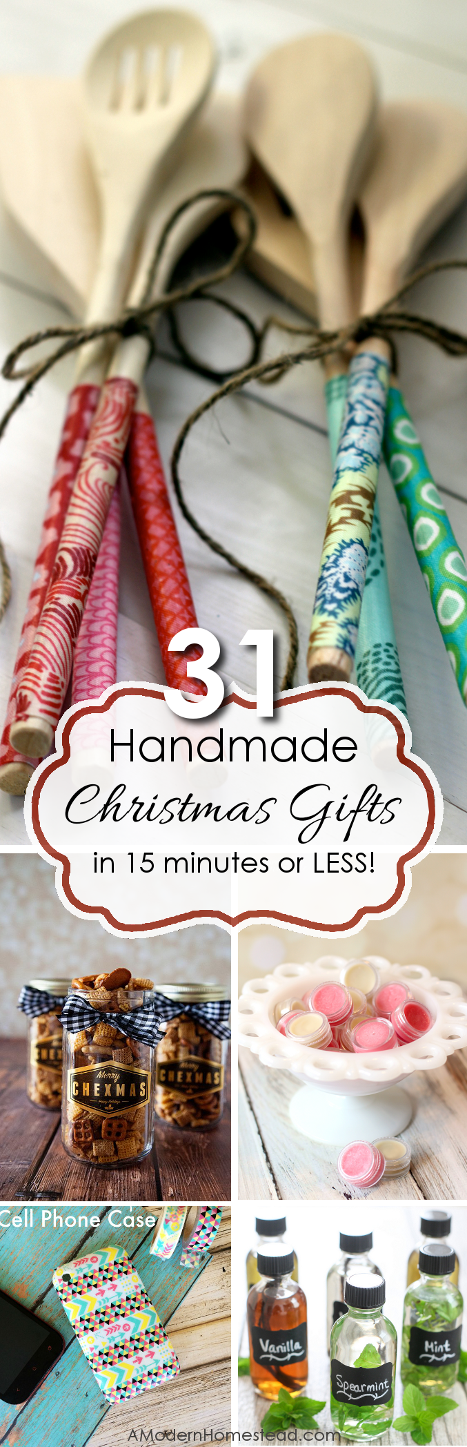 Christmas Is Coming : Handmade gifts are a wonderful way to show you care! Here are 31 handmade gifts you can make in 15 minutes