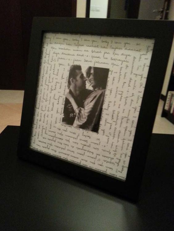 Cool DIY Gifts to Make For Your Boyfriend – DIY Song Lyrcis Frame – Easy, Cheap and Awesome Gift Ideas to Make for Guys – Fun