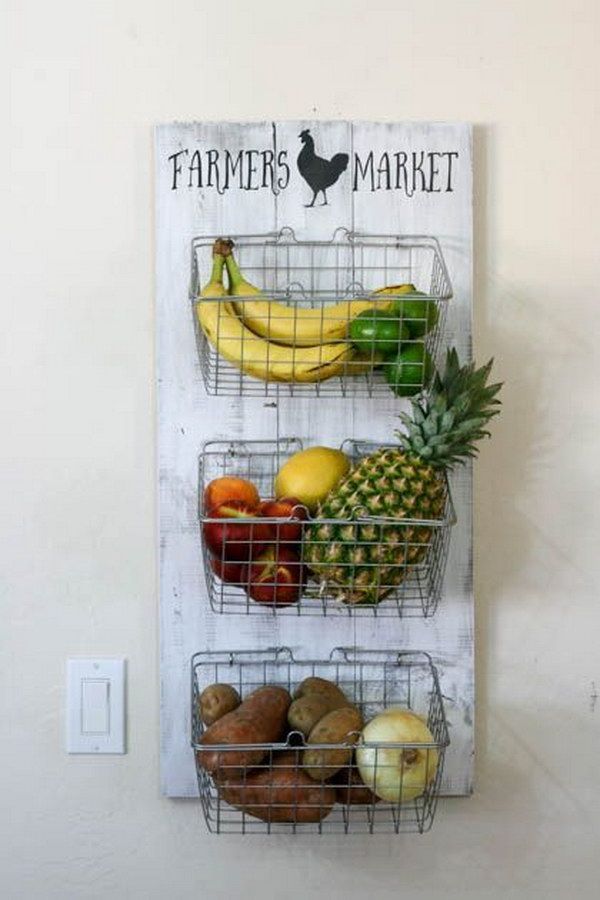 Cute ideas for any chic & shabby space! Get this DIY chic & shabby produce rack.