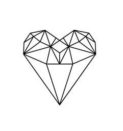 diamond heart, I want a diamond tattoo on my left arm and I think this is really cute