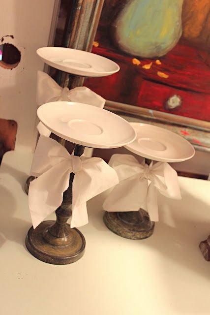 Display stands for a craft fair table. Creates a cohesive look