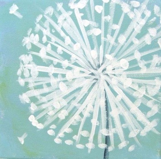 DIY Canvas Painting Ideas – Dandelion Canvas Painting – Cool and Easy Wall Art Ideas You Can Make On A Budget – Creative Arts and