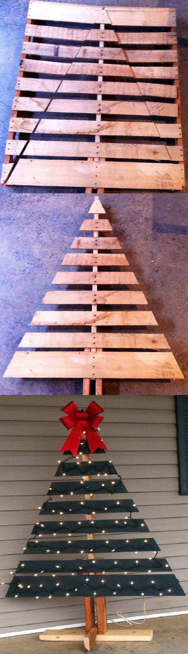 Cool DIY Recycled Pallet Christmas Trees -   DIY Christmas Tree Ideas
