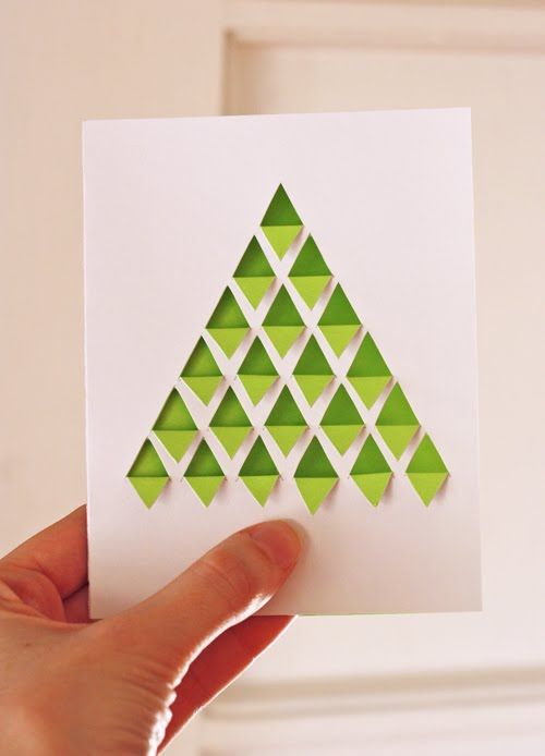 DIY geometric Christmas tree card -   DIY Christmas Tree Ideas
