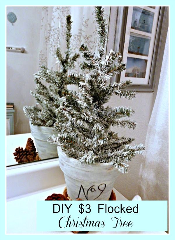 Under $3 DIY Flocked Christmas Tree - What Meegan Makes -   DIY Christmas Tree Ideas