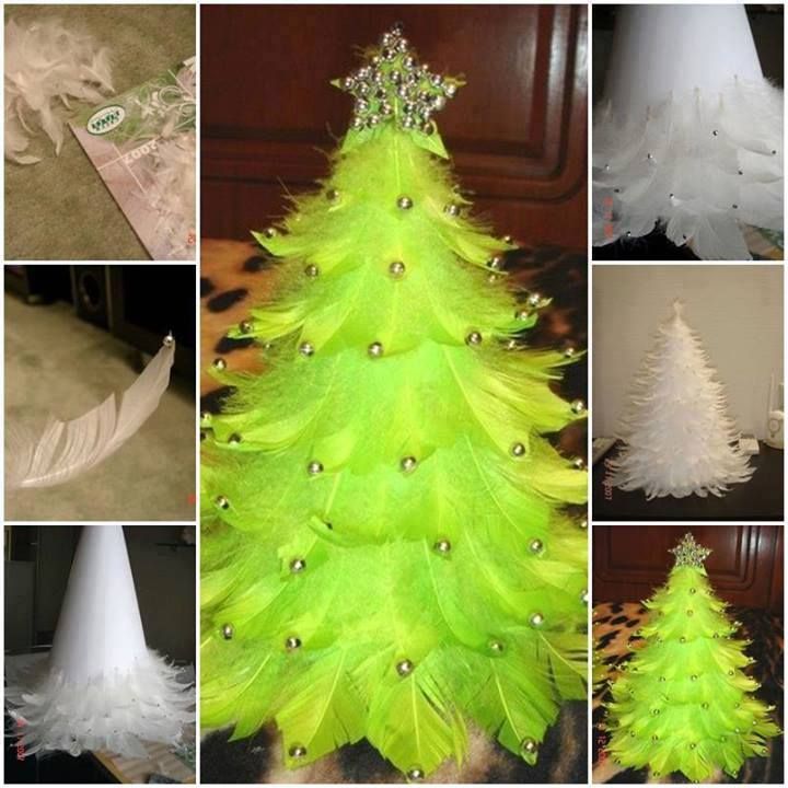 DIY Feather Christmas Tree -   DIY Christmas Tree Ideas