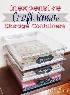 DIY Craft Room Ideas and Craft Room Organization Projects – Inexpensive Craft Room Storage Containers – Cool Ideas for Do It