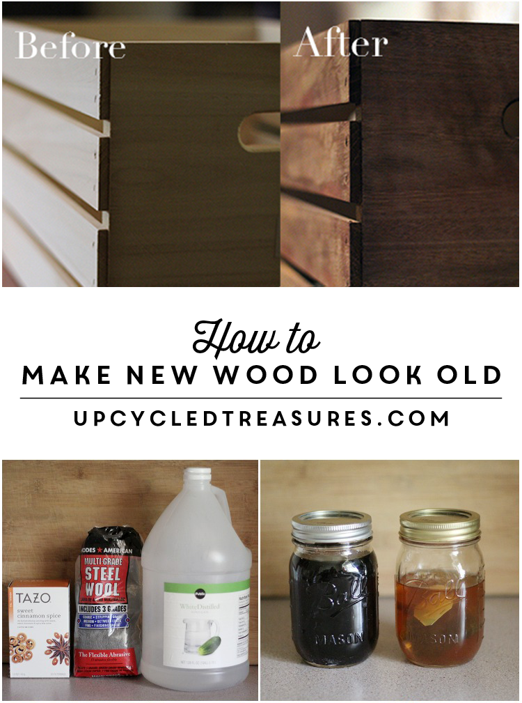 DIY ideas to make wood look old, weathered or distressed.