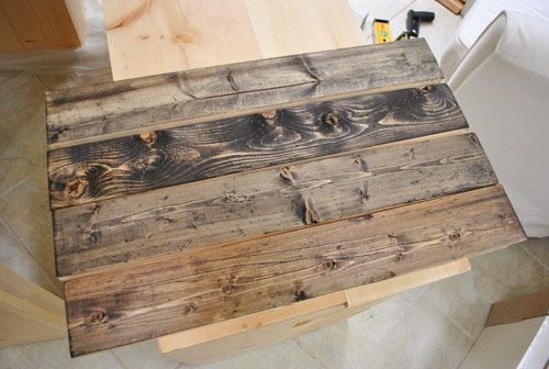 DIY ideas to make wood look old, weathered or distressed.