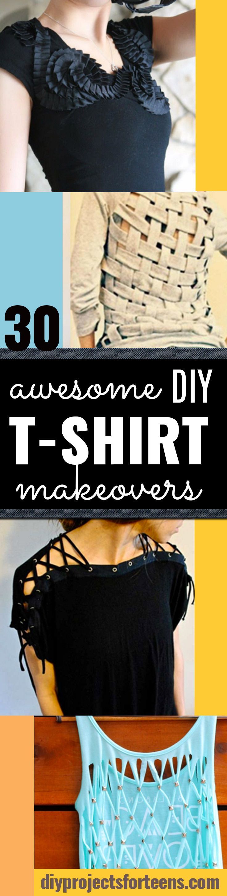 DIY T-Shirt Makeovers – Awesome Way to Upcycle Tees – Cool No Sew Tshirt Cutting Tutorials, Simple Summer Cutouts, How To Make