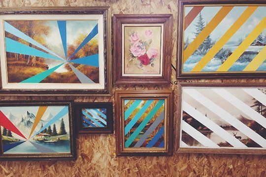 DIY Thrift Store Art from Scott Erickson Art  This simple but high impact DIY gives thrift store art a second life.