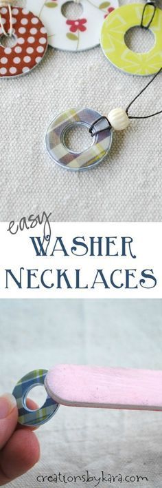 DIY Washer Necklace Tutorial- these make great gifts!