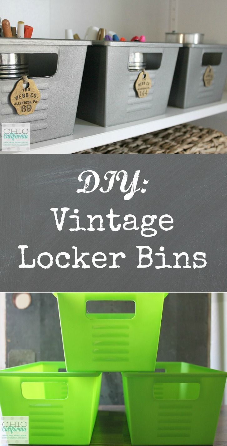 Dollar Store DIY: Vintage Locker Bins http://www.hometalk.com/l/xS2