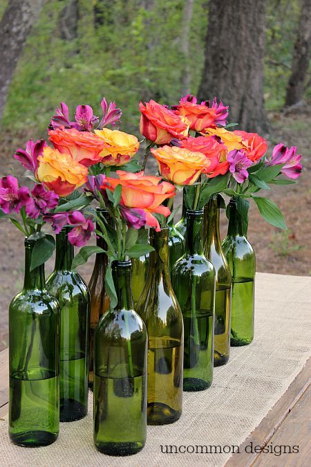 Easy and Elegant Wine Bottle Centerpiece !