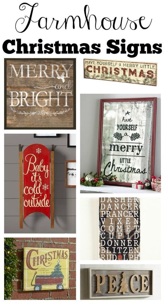 Farmhouse Style Christmas Signs