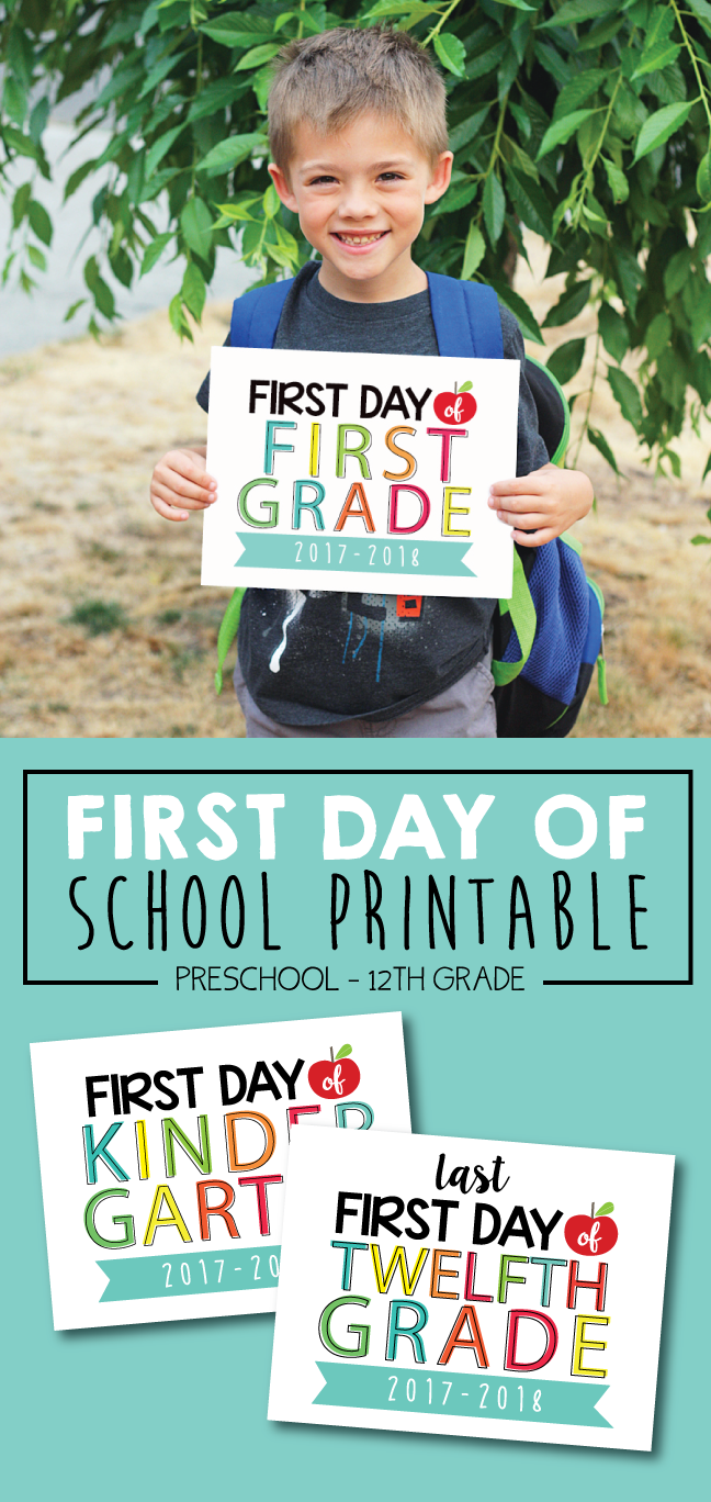 First Day of School Sign – Free Printable