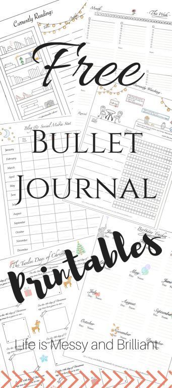 FREE Bullet Journal Printables | Life is Messy and Brilliant