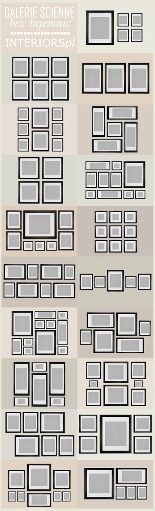 Gallery wall layouts