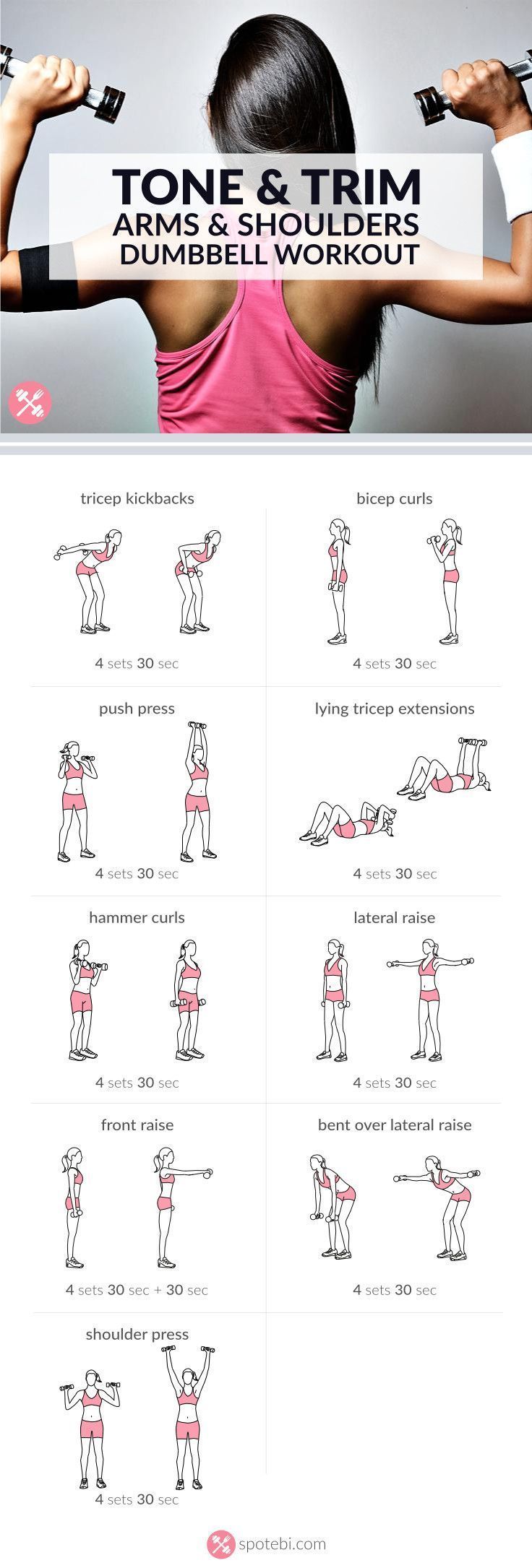 Get rid of arm fat and tone sleek muscles with the help of these dumbbell exercises. Sculpt, tone and firm your biceps, triceps