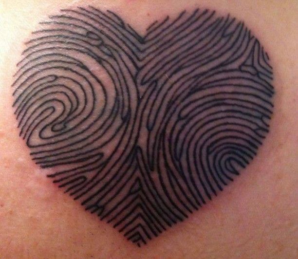 Herz Fingerabdruck Tattoo – mom and dad finger prints