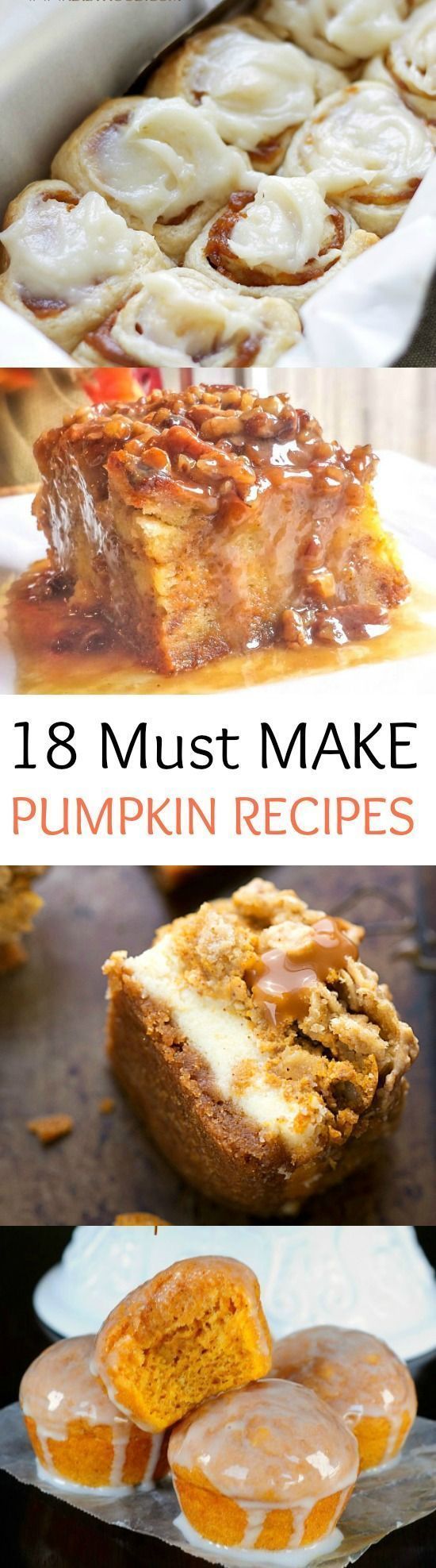 If you need us we’ll be baking every single one of these 18 Must Make Pumpkin Recipes. From bread pudding to cheesecake the