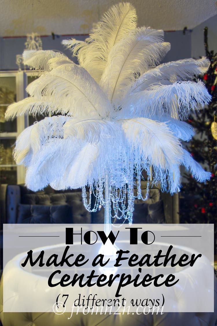 If you’re having a wedding or other event and want to use feather centerpieces, you can save a lot of money by making them